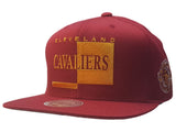 Cleveland Cavaliers Mitchell & Ness Maroon Flat Bill Snapback Hat Cap - Sporting Up