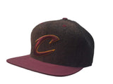 Cleveland Cavaliers Mitchell & Ness Brown Tweed Fitted Flat Bill Hat Cap (7 3/8) - Sporting Up