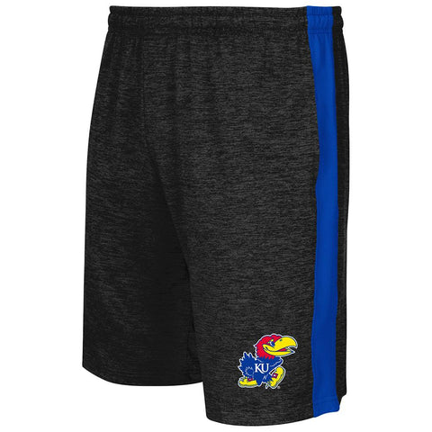 Shop Kansas Jayhawks Colosseum Charcoal Elastic Waistband Workout Basketball Shorts - Sporting Up