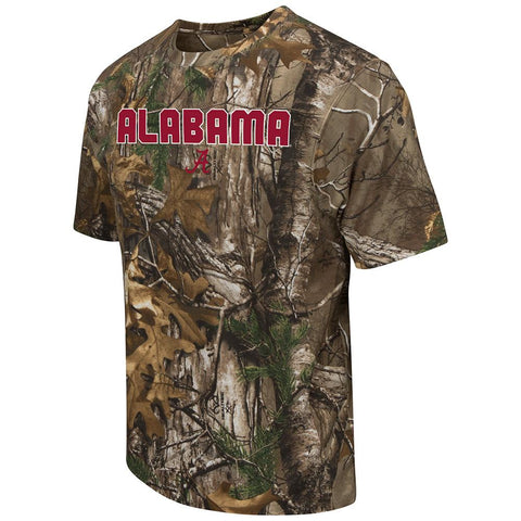 Shop Alabama Crimson Tide Colosseum Realtree Camouflage Short Sleeve T-Shirt - Sporting Up
