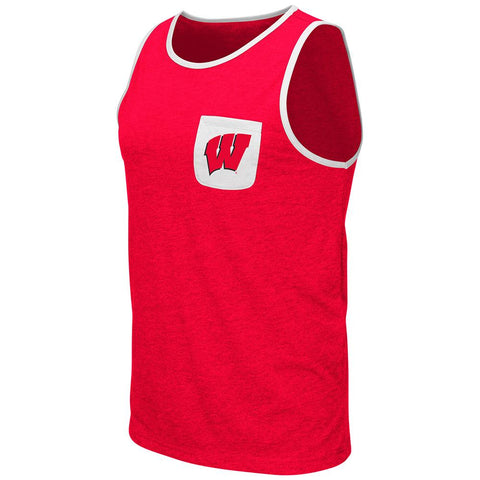 Shop Wisconsin Badgers Colosseum Red Pocketed Lightweight Sleeveless Tank Top - Sporting Up