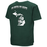 Michigan State Spartans Colosseum YOUTH BOYS Green Go Green Go White T-Shirt - Sporting Up