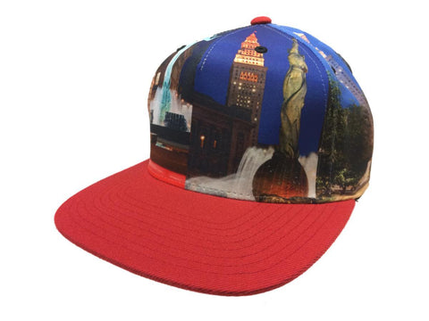 Mitchell & Ness City Scape Multi-Color Adjustable Snapback Flat Bill Hat Cap - Sporting Up