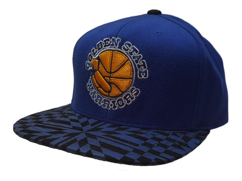 Shop Golden State Warriors Mitchell & Ness Abstract Structured Flat Bill Snapback Hat - Sporting Up