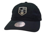 Los Angeles Kings Mitchell & Ness Black Adj. Slouch Strapback Baseball Hat Cap - Sporting Up