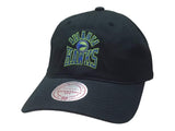 Atlanta Hawks Mitchell & Ness Hardwood Classics Black Strapback Baseball Hat - Sporting Up