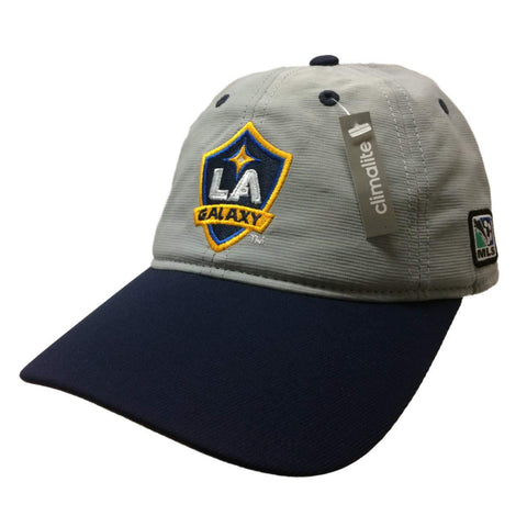 Shop Los Angeles Galaxy Adidas Climalite Gray Adj Relaxed Slouch Strapback Hat Cap - Sporting Up