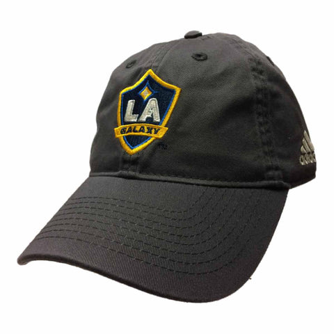 Shop Los Angeles Galaxy Adidas Gray Relaxed Slouch Adj. Strapback Baseball Hat Cap - Sporting Up