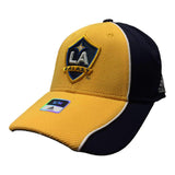 Los Angeles Galaxy Adidas FitMax70 Navy Yellow Structured Fitted Baseball Hat - Sporting Up