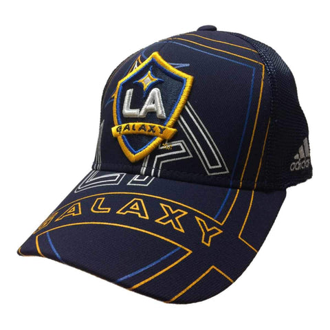 Los angeles galaxy adidas fitmax70 gorra de béisbol ajustada estructurada de malla azul marino - sporting up