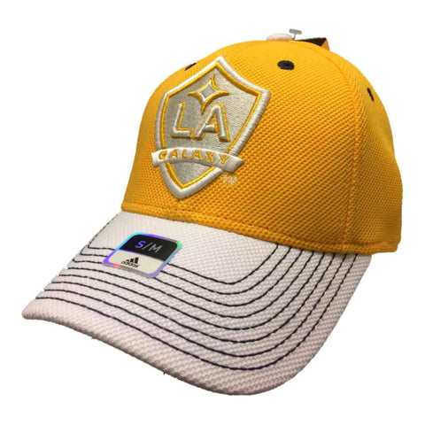 Los angeles galaxy adidas fitmax 70 gorra de béisbol ajustada estructurada amarilla (s/m) - sporting up