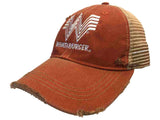 Whataburger Restaurant Retro Brand Orange Mesh Adjustable Snap Trucker Hat Cap - Sporting Up
