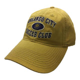 Orlando City SC Adidas Yellow Relaxed Slouch Adj Strapback Baseball Hat Cap - Sporting Up