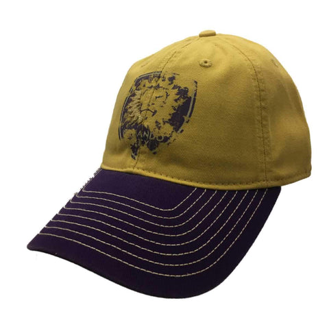 Orlando City SC Adidas Yellow Super Faded Logo Relaxed Adj. Baseball Hat Cap - Sporting Up
