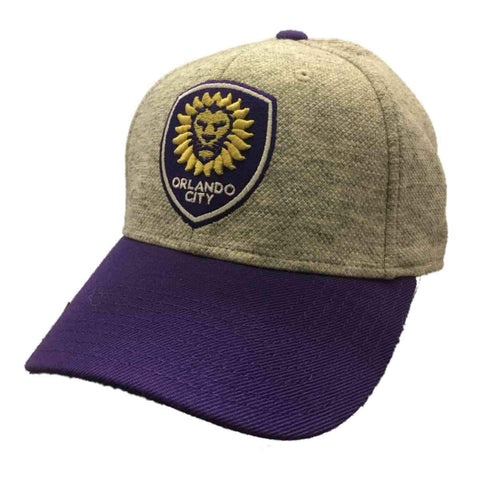 Orlando City SC Adidas Gray and Purple Fitted Structured Baseball Hat Cap - Sporting Up