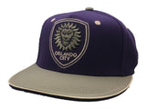 Orlando City SC Adidas SuperFlex Structured Rounded Flat Bill Hat Cap (S/M) - Sporting Up