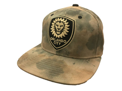 Orlando City SC Adidas FitMax70 Watercolor Camouflage Flat Bill Hat Cap (S/M) - Sporting Up