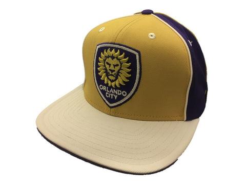 Orlando City SC Adidas Team Colored Structured Flat Bill Snapback Hat Cap - Sporting Up