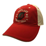 Portland Trail Blazers Adidas WOMEN Red White Relaxed Strapback Baseball Hat Cap - Sporting Up