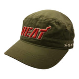 Miami Heat Adidas WOMENS Olive Green Adj Relaxed Snapback Cadet Hat Cap - Sporting Up