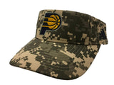Indiana Pacers Adidas Digital Camouflage Adjustable Strapback Golf Visor Hat Cap - Sporting Up