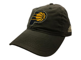Indiana Pacers Adidas Gray Relaxed Slouch Adj. Strapback Baseball Hat Cap - Sporting Up