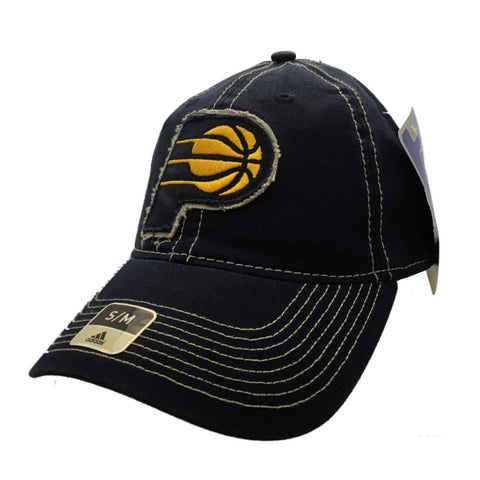 Shop Indiana Pacers Adidas SuperFlex Navy Relaxed Style Fitted Baseball Hat Cap (S/M) - Sporting Up