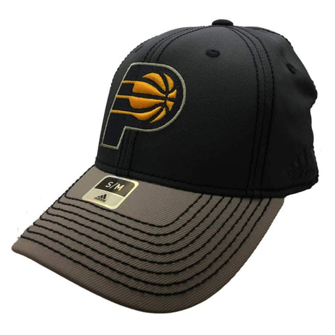 Indiana Pacers Adidas FitMax 70 Two-Toned Gray Structured Baseball Hat Cap (S/M) - Sporting Up