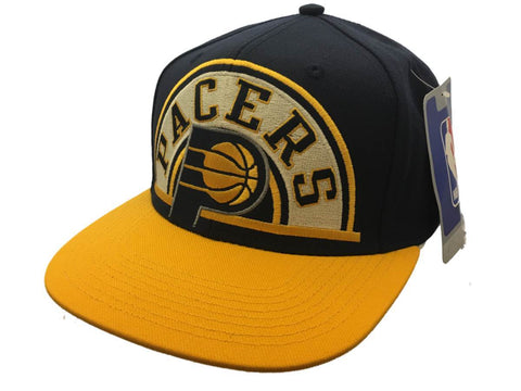 Handla Indiana Pacers Adidas Navy and Yellow Adj. Strukturerad Snapback Flat Bill Hat Cap - Sporting Up