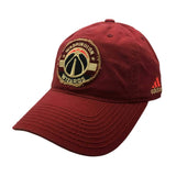 Washington Wizards Adidas Maroon Relaxed Adj. Strapback Baseball Hat Cap - Sporting Up