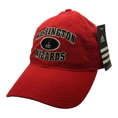 Compre gorra de béisbol con correa ajustable y relajada roja de los Washington Wizards de adidas - sporting up