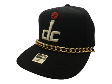 Shop Washington Wizards Adidas WOMENS Black Gold Chain Snapback Flat Bill Hat Cap - Sporting Up
