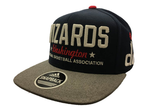 Shoppen Sie die Washington Wizards adidas Navy Grey Adj Structured Snapback Flat Bill Hat Cap – sportlich