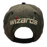 Washington Wizards Adidas Gray Navy Adj Structured Snapback Flat Bill Hat Cap - Sporting Up