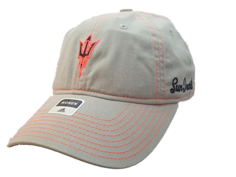 Shop Arizona State Sun Devils Adidas WOMENS Gray Neon Relaxed Adj. Baseball Hat Cap - Sporting Up