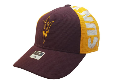 Compre gorra de béisbol estructurada de color del equipo adidas fitmax 70 de los sun devils del estado de arizona - sporting up