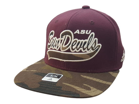 Arizona State Sun Devils adidas Fitmax 70 Maroon Camo Flat Bill Hat Cap (S/M) – sportlich