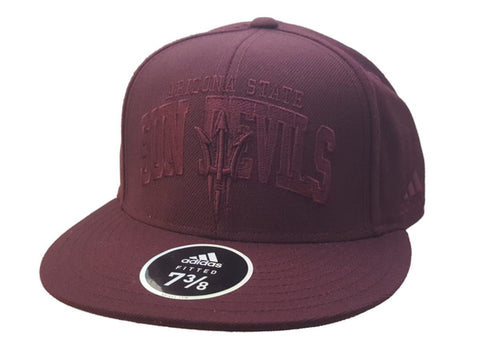 Shop Arizona State Sun Devils Adidas Maroon Structured Flat Bill Hat Cap (7 3/8) - Sporting Up