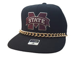 Mississippi State Bulldogs Adidas WOMENS Gold Chain Snapback Flat Bill Hat Cap - Sporting Up