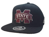 Mississippi State Bulldogs Adidas Black Adjustable Snapback Flat Bill Hat Cap - Sporting Up