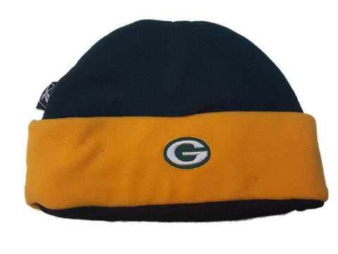 Handla Green Bay Packers Reebok YOUTH Boy's Green Yellow Cuffed Skull Beanie Hat Cap - Sporting Up