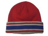 New York Giants Reebok Red Striped Acrylic Knit Cuffed Skull Beanie Hat Cap - Sporting Up