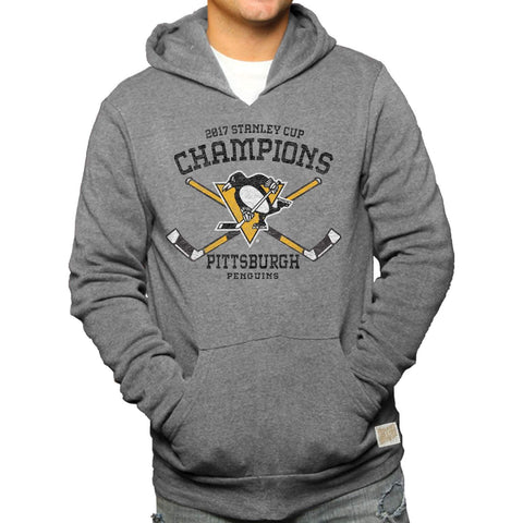 Shop Pittsburgh Penguins 2017 Stanley Cup Champions Gray Pullover Hoodie Sweatshirt - Sporting Up