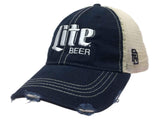 Miller Lite Brewing Company Retro Brand Vintage Mesh Beer Navy Blue Adj Hat Cap - Sporting Up