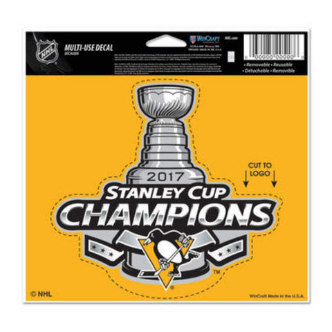 Shop Pittsburgh Penguins 2017 Stanley Cup Champions Multi-Use Cut to Logo Decal - Sporting Up