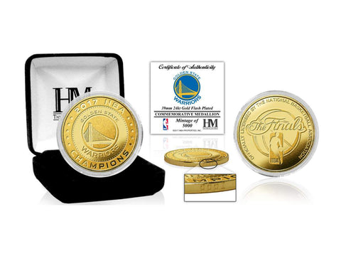 Shop Golden State Warriors 2017 NBA Finals Champions Highland Mint Gold Mint Coin - Sporting Up