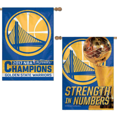 Golden State Warriors 2017  Finals Champions WinCraft 2-Sided Banner Flag - Sporting Up