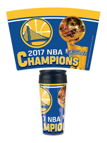 Vaso de taza de viaje con contorno de campeones de las finales de Golden State Warriors 2017 - sporting up