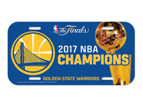Achetez la couverture de plaque d'immatriculation en plastique des champions de la finale des Golden State Warriors 2017 - Sporting Up