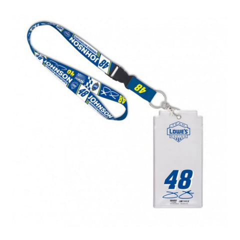 Shop Jimmie Johnson #48 WinCraft Lowes Racing Credential Holder & Breakaway Lanyard - Sporting Up